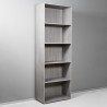 Libreria alta grigio ufficio salotto 5 vani mensole regolabili Kbook 5GS Saldi
