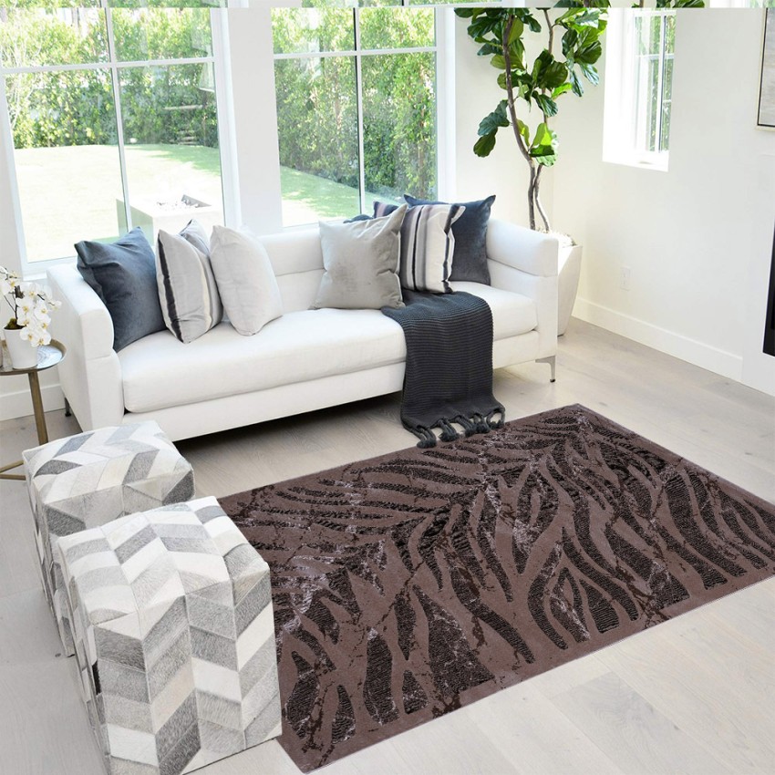Tapis moderne rectangulaire marron motif zèbre Double MAR008 Promotion Tapis moderne rectangulaire marron motif zèbre Double MAR008 Promotion
