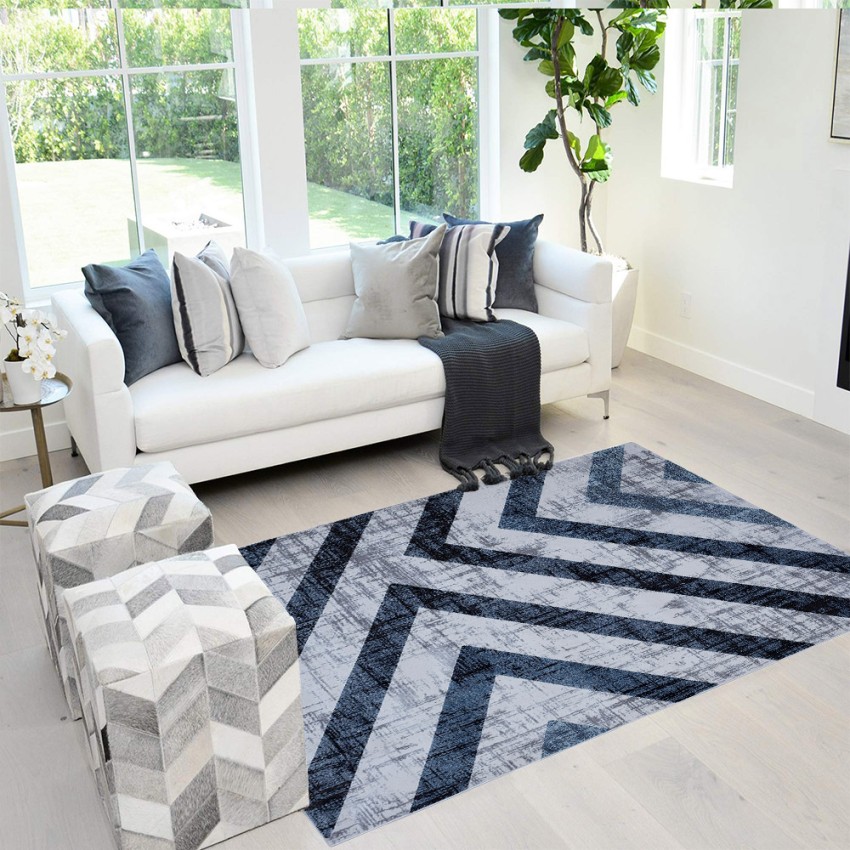 GRI223 tapis de bureau de style géométrique moderne rectangulaire pour le  salon