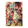Tapis multicolore rectangulaire salon design moderne MUL434 Vente