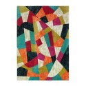 Rechteckiger Kurzflor-Teppich mehrfarbig mit geometrischem Muster MUL433 Verkauf