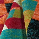 Rechteckiger Kurzflor-Teppich mehrfarbig mit geometrischem Muster MUL433 Angebot