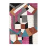 Moderner rechteckiger geometrischer Teppich, mehrfarbig, Wohnzimmer MUL435 Verkauf
