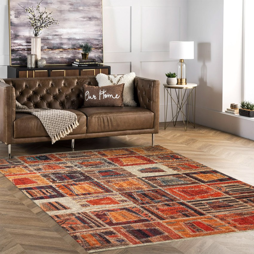 Tapis rectangulaire style patchwork ethnique multicolore PATC01 Promotion Tapis rectangulaire style patchwork ethnique multicolore PATC01 Promotion