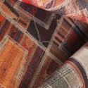 Tappeto soggiorno rettangolare stile patchwork etnico multicolore PATC01 Offerta