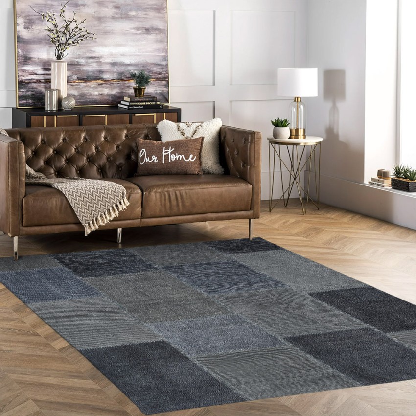 TUBL01 tappeto moderno blu rettangolare sala da pranzo camera da letto