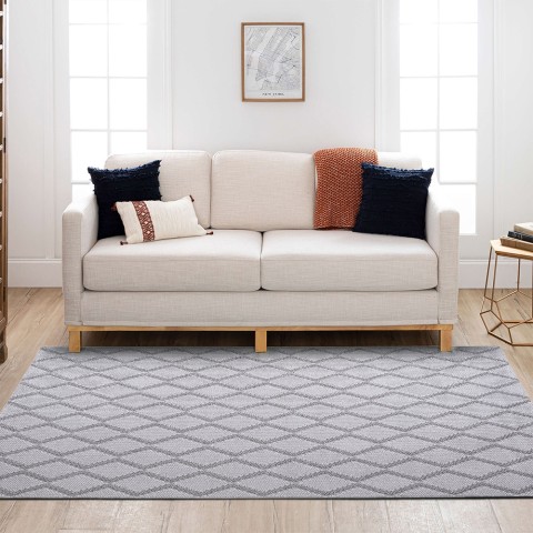 Tappeto interno esterno rettangolare moderno salotto veranda CSGRI002 Promozione