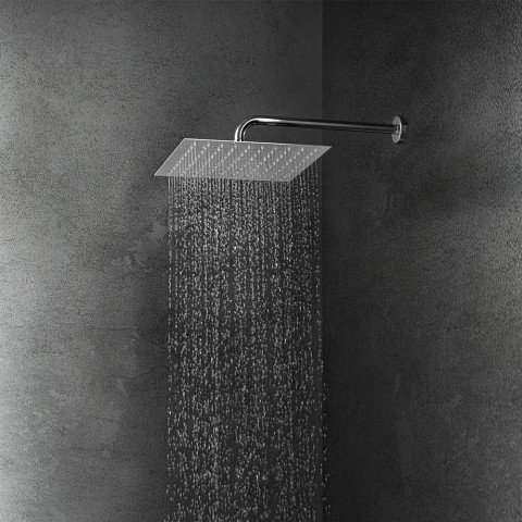 Set parete bagno doccia braccio 35cm soffione quadrato 30x30cm FRM3462 Promozione