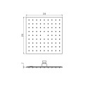 Quadratischer Duschkopf 25x25cm für Badezimmer Duschkabine mit Gelenk FRM34275 Angebot