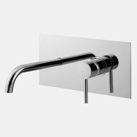 Einzel-Einbau-Waschtisch-Wandbatterie 220 mm E4103C