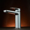 Miscelatore rubinetto cromato moderno monocomando lavabo bagno E5001 Offerta