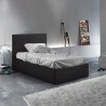 Komplettes Einzelbett mit Bettkasten Stoff Holz mit Bettrost 80x190 cm Basel Twin 