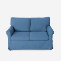 Divano 2 posti blu design classico moderno salotto soggiorno tessuto Epoque Offerta