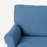 Divano 2 posti blu design classico moderno salotto soggiorno tessuto Epoque Sconti