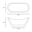 Vasca da Bagno Freestanding Ovale Installazione Libera Design Siro II scelta Stock