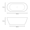 Vasca da Bagno Freestanding Ovale Indipendente Design Idra II scelta Stock