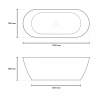 Vasca da Bagno Freestanding Ovale Indipendente Design Idra II scelta Stock