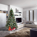 Albero di Natale 240cm extra folto artificiale neve e decorazioni Oslo II scelta Offerta