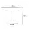 tavolo Goblet rotondo 100cm bar cucina sala da pranzo Goblet bianco ii scelta Catalogo