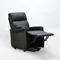 Poltrona Relax Elettrica Sistema Alzapersona Similpelle 2 ruote Amalia nero II Scelta Offerta