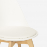 Sedia bianca stile scandinavo con cuscino sala da pranzo Bib Nordica II scelta Saldi