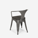 copy of chaises design industriel en bois et métal de style cuisines de bar steel wood arm Offre