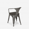 2 x sedie bar cucina stile grigio metallo legno steel wood arm ii scelta Offerta