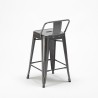 2 x sgabello industrial con schienale metallo steel top grigio ii scelta Saldi