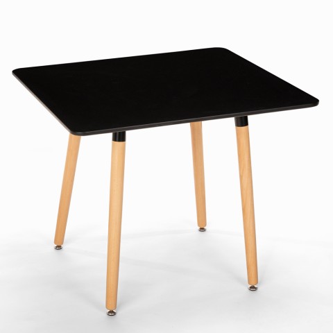 Tavolo quadrato 80x80 in legno cucina bar ristorante Fern nero II scelta Promozione