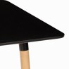 Tavolo quadrato 80x80 in legno cucina bar ristorante Fern nero II scelta Offerta