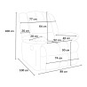 Poltrona Relax Reclinabile Design Dondolo in Tessuto Marrone Sofia II scelta Catalogo