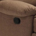 Poltrona Relax Reclinabile Design Dondolo in Tessuto Marrone Sofia II scelta Sconti