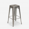 copy of tabouret de bar vintage en métal design industriel style steel stale 78cm Réductions
