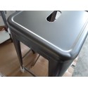3 x sgabello grigio metallo industriale bar cucina steel stale ii scelta Offerta