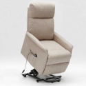 Poltrona relax elettrica 2 motori sistema alzapersona Giorgia+ beige II scelta Offerta