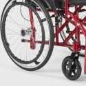 Sedia a rotelle carrozzina pieghevole con freni Dasy Rossa II Scelta Stock