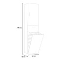 copy of Armoire et colonne de salle de bain avec panier à linge faible encombrement Réductions