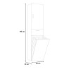 copy of Armoire et colonne de salle de bain avec panier à linge faible encombrement Réductions