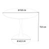 tavolo Goblet 120 cm rotondo per soggiorno bar cucina ristorante nero ii scelta Catalogo