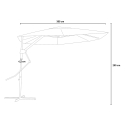 copy of Parasol latéral blanc excentré 3 mètres pour terrasse et jardin Napili Catalogue