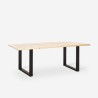 Tavolo da pranzo in legno 180x80 cm Rajasthan 180 gambe nere II scelta Offerta
