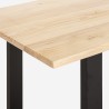 Tavolo da pranzo in legno 180x80 cm Rajasthan 180 gambe nere II scelta Saldi