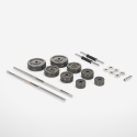 Set Bilanciere e Manubri da palestra 50kg con trolley Hercules XL II scelta Sconti