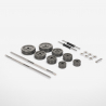 Set Bilanciere e Manubri da palestra 50kg con trolley Hercules XL II scelta Sconti