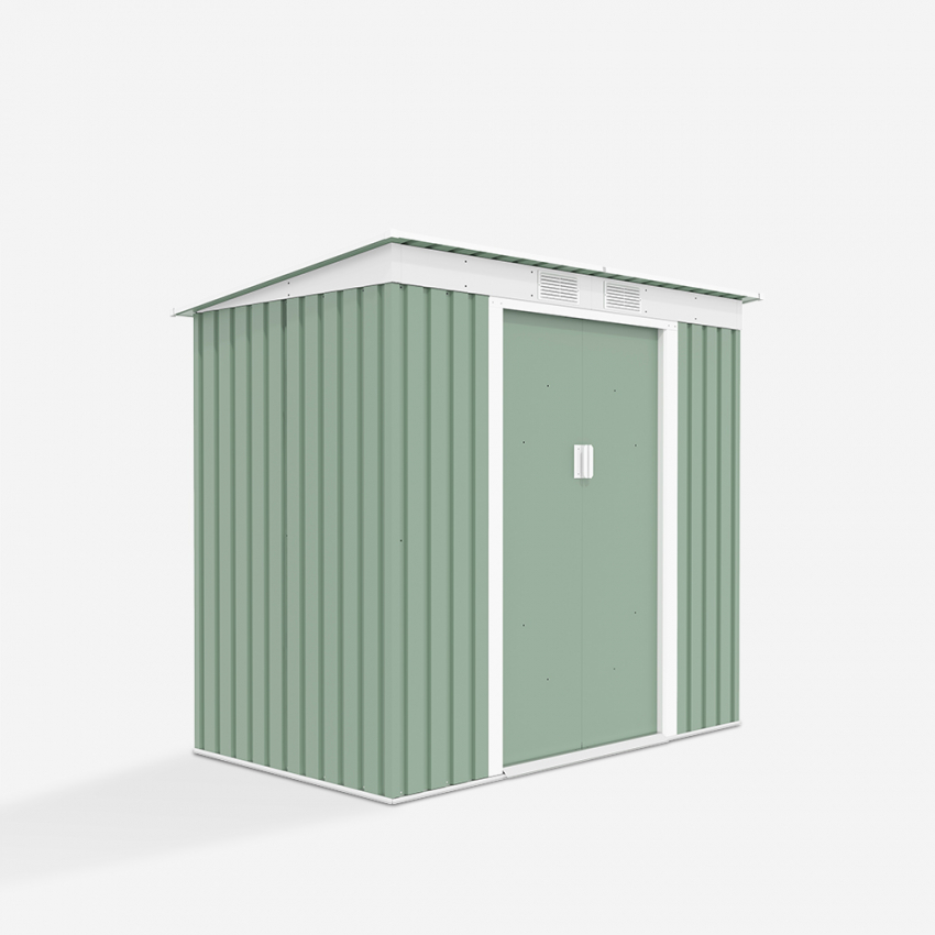 Casetta box giardino esterno metallo verde Alps NATURE 201x121x176cm II scelta Promozione