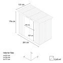 Casetta box giardino esterno metallo verde Alps NATURE 201x121x176cm II scelta Stock