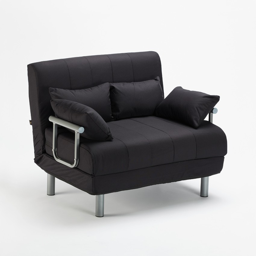 Divano poltrona letto pieghevole in tessuto Deborah Twin Nero II Scelta Promozione Divano poltrona letto pieghevole in tessuto Deborah Twin Nero II Scelta Promozione