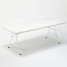 Tavolo pieghevole 200x90 giardino campeggio plastica Dolomiti Bianco II scelta Promozione