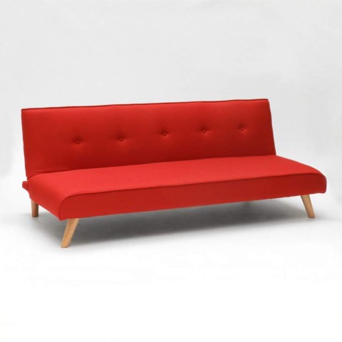 copy of Schlafcouch 2-Sitzer mit Schlaffunktion aus Stoff Wohnzimmer Modern Design Larimar