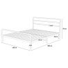 Letto matrimoniale 2 piazze metallo rete doghe 160x200 Skjern nero II scelta Sconti